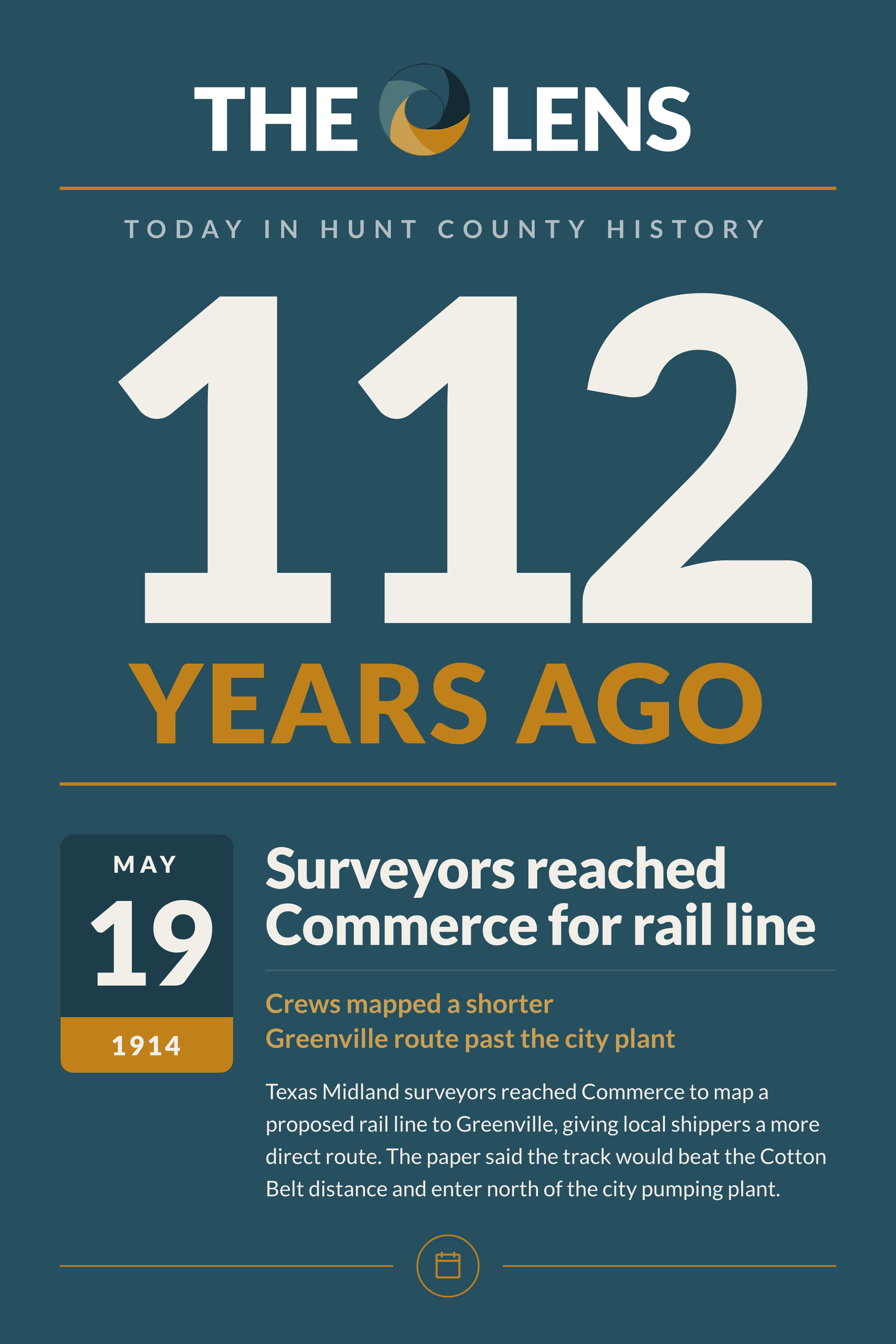 Today in Hunt County History, TUESDAY, MAY 19, 2026