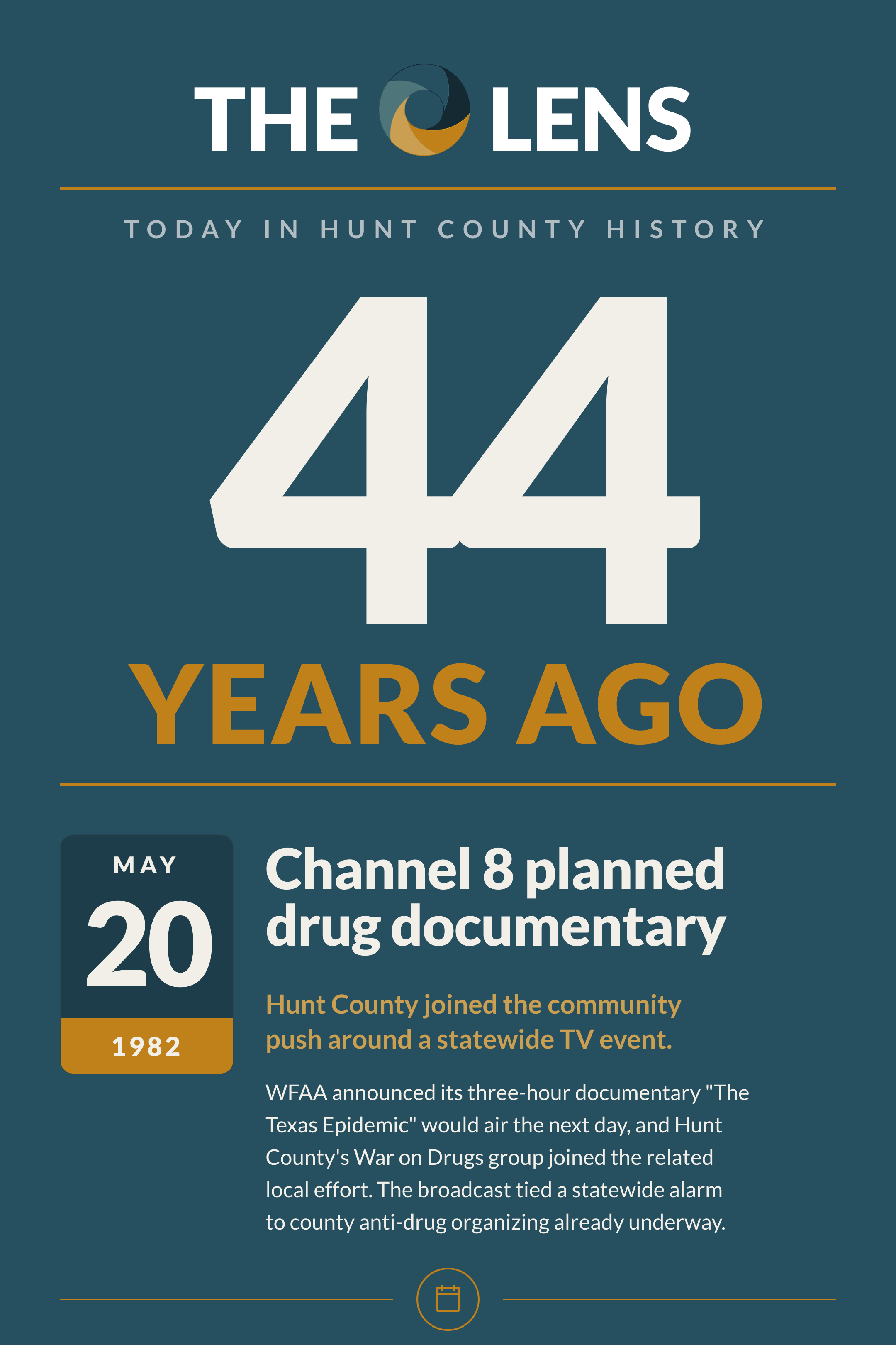 Today in Hunt County History, WEDNESDAY, MAY 20, 2026